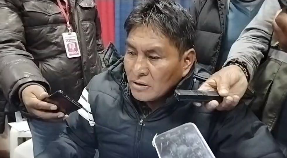 El alcalde de Uncía, Zenón Yucra.