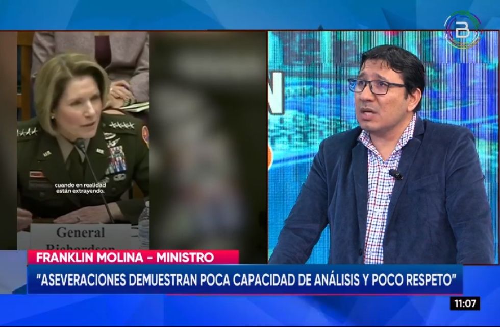 El ministro de Hidrocarburos, Franklin Molina, en declaraciones a Bolivia tv.