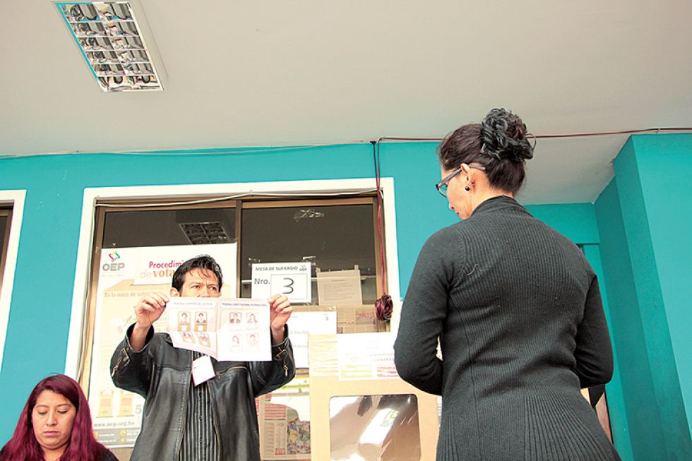PROCESO. En Bolivia se desarrollaron dos elecciones judiciales por voto popular: en 2011 y 2017.