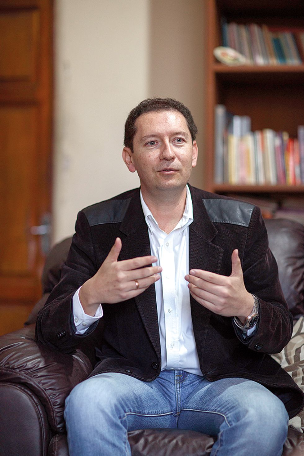 El abogado José Carlos Sánchez Verazaín, líder emergente del MTS, durante la entrevista en CORREO DEL SUR.