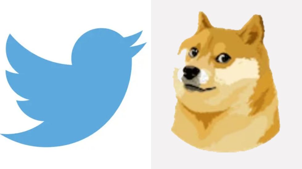 El tradicional logo de Twitter (i) y la nueva imagen que utiliza la red social.