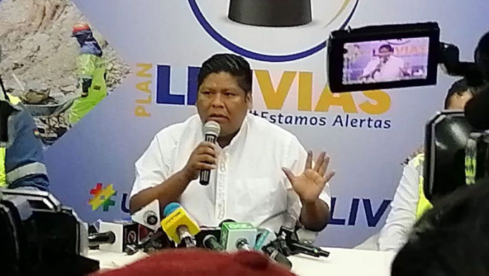 El presidente de la ABC, Henry Nina, en conferencia de prensa-.