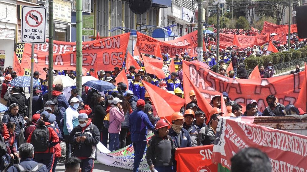 Una anterior marcha de rechazo a la Gestora Pública. 