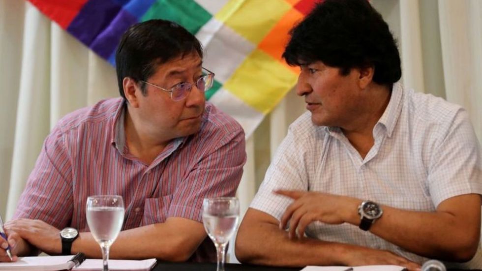 Luis Arce y Evo Morales