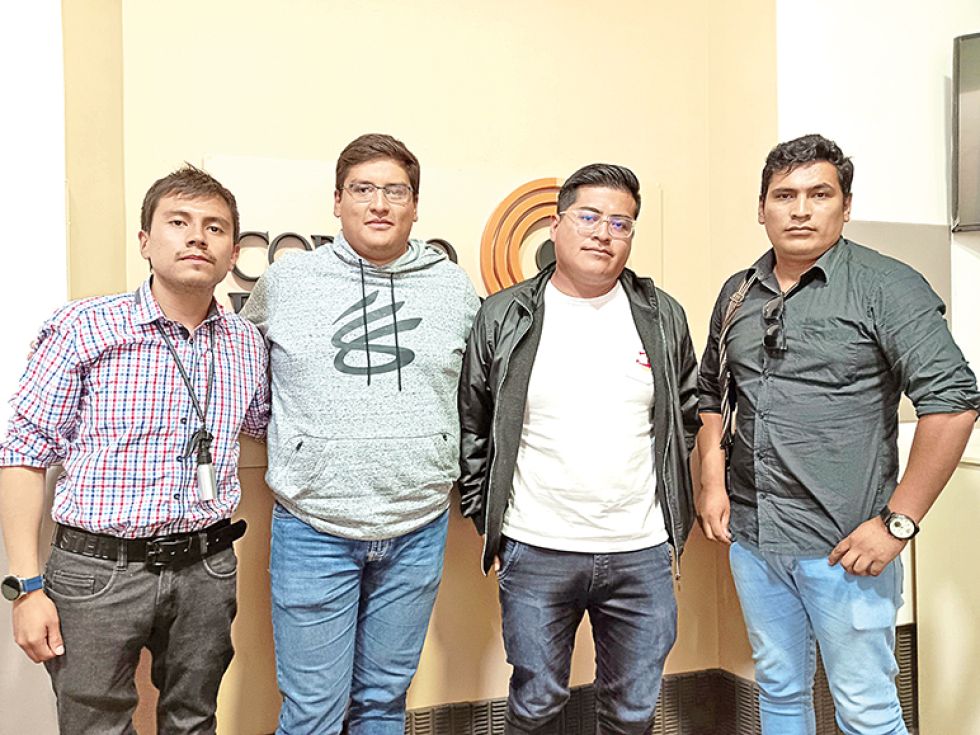 REPRESENTANTES. De izquierda a derecha: Marbin Murguía, Marco Antonio Loayza, Ludwing Arancibia y Ariel Orellana.