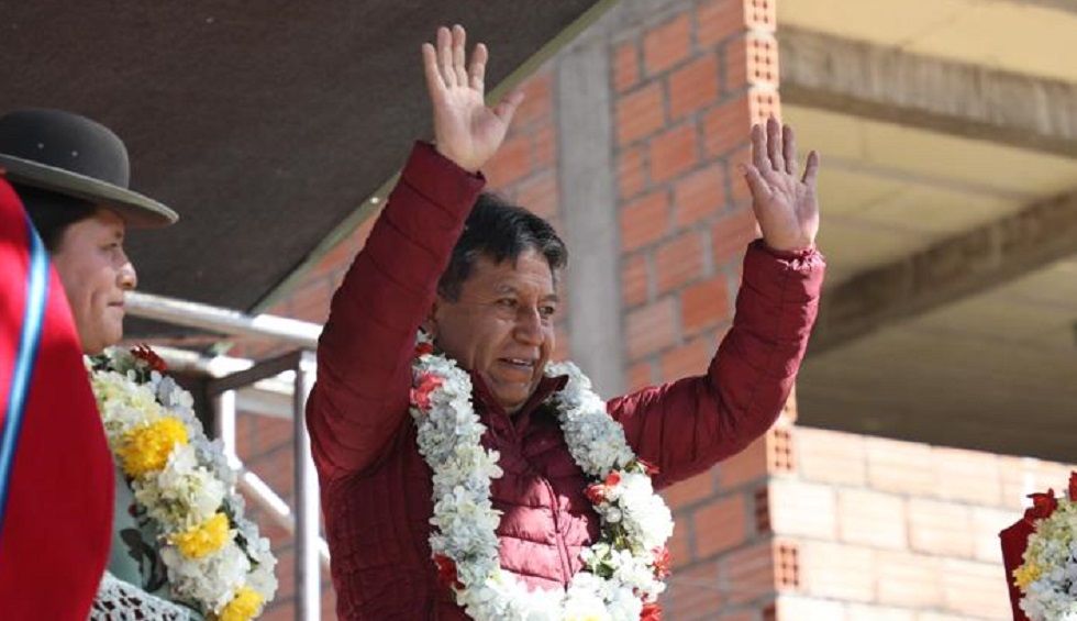 El vicepresidente David Choquehuanca en el aniversario del cantón de Warisata.