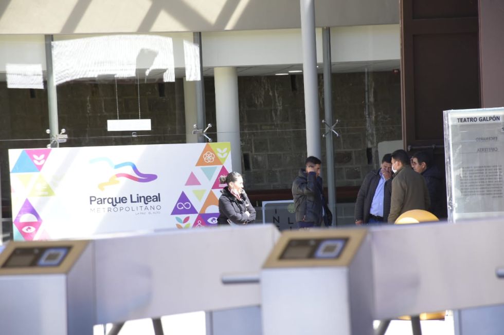 La reunión del gabinete ampliado se desarrolla en el Parque de las Culturas de La Paz.