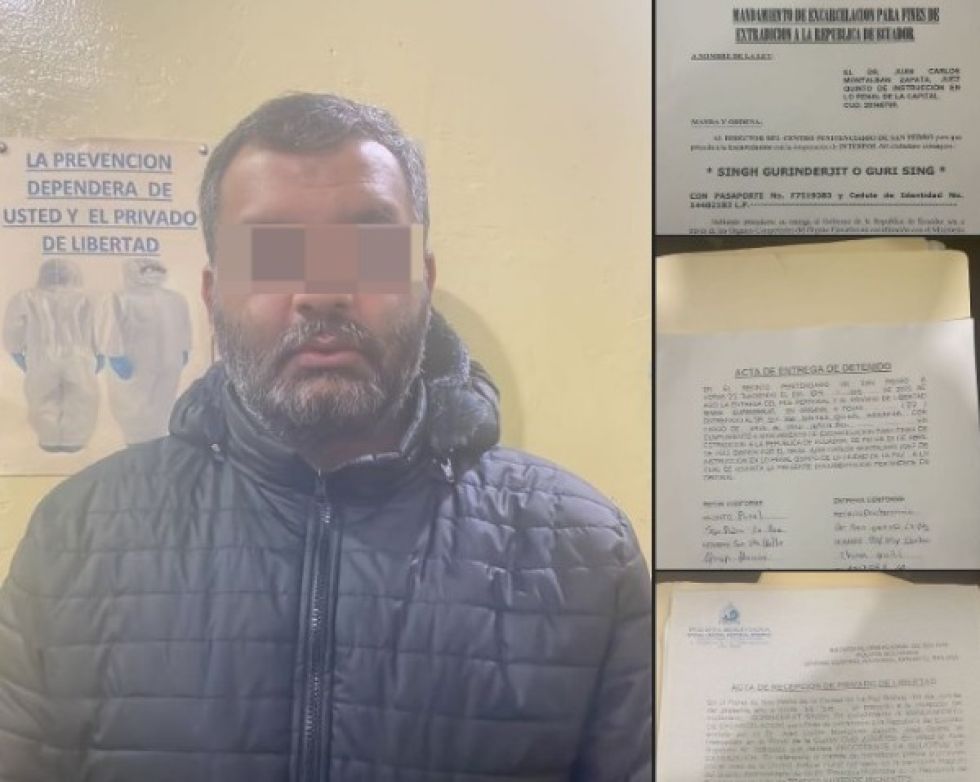 Singh Gurinderjit, extraditado a Ecuador. 