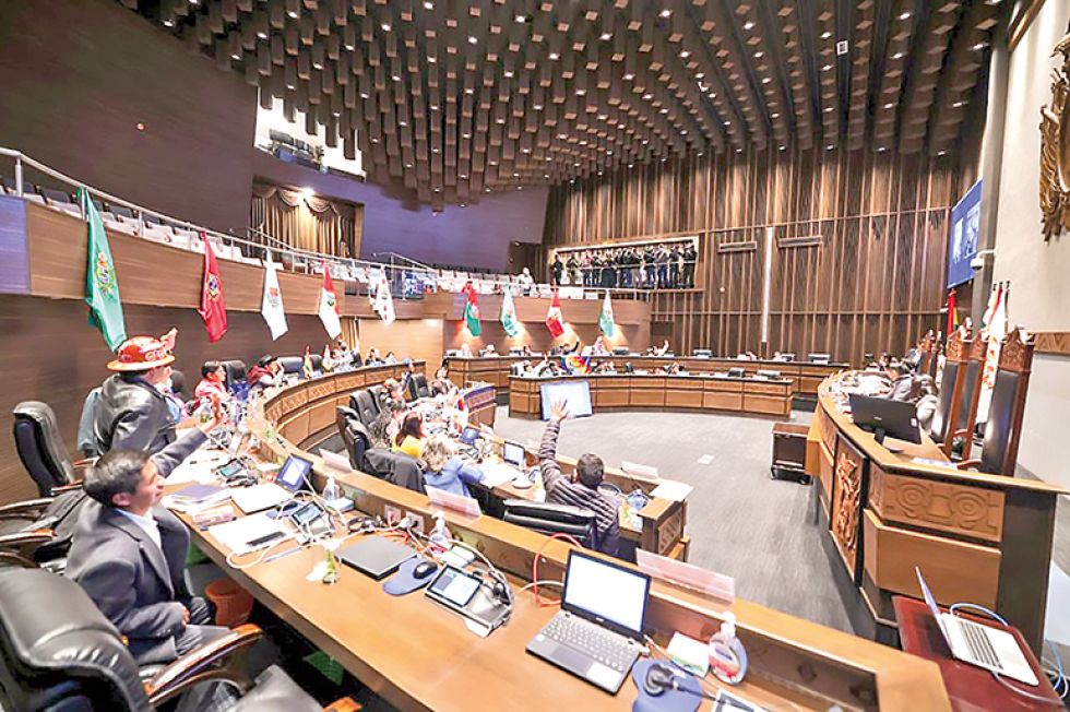 SESIÓN. La Cámara Alta cumplió el trámite y sancionó la Ley del Oro, anoche.