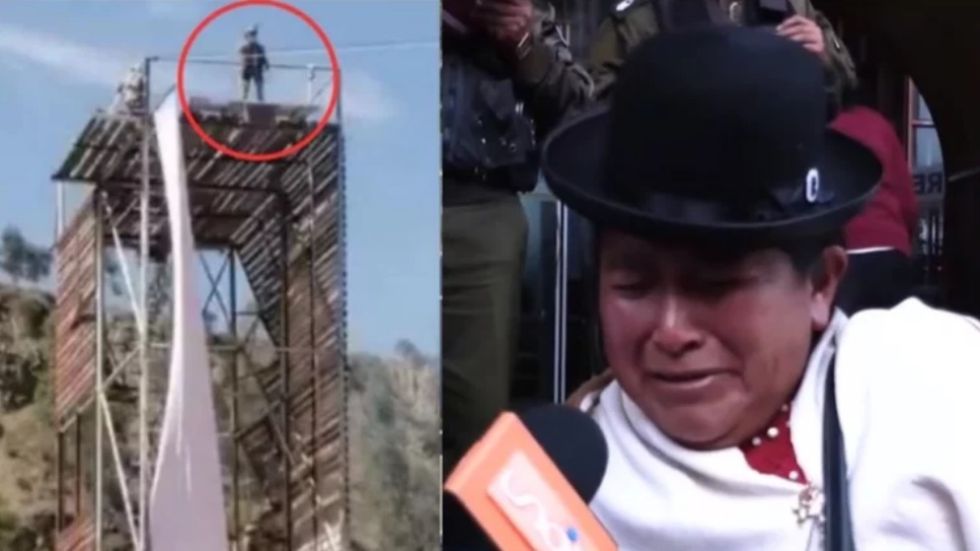 Uno de los cadetes poco antes del accidente y el llanto de su madre que sufre por el estado de su hijo.