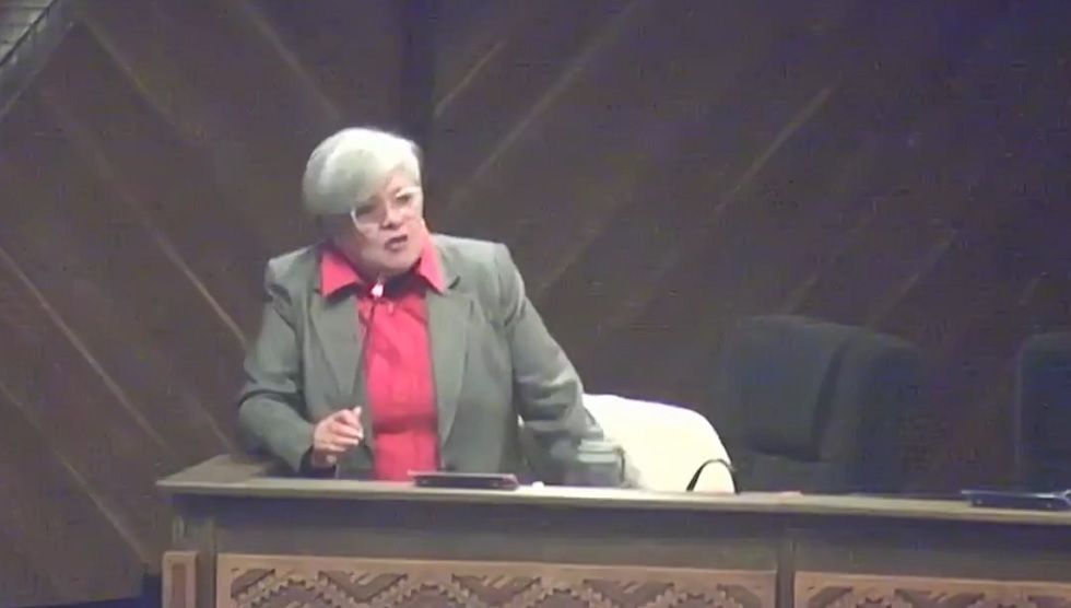 La senadora de Comunidad Ciudadana Silvia Salame durante la interpelación al ministro de Justicia, Iván Lima.