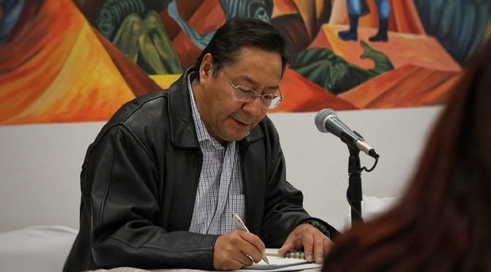 El presidente Luis Arce en una aparición anterior. 