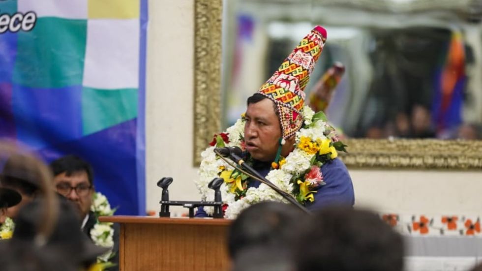 El secretario ejecutivo de la Confederación Sindical Única de Trabajadores Campesinos de Bolivia (Csutcb), Eber Rojas.