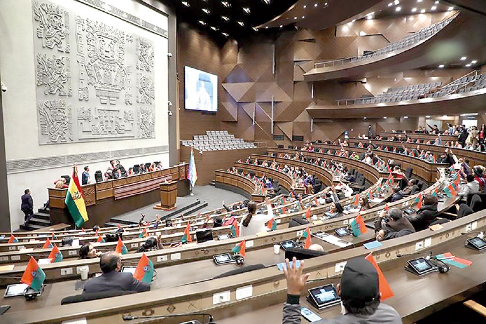 SESIÓN. La Asamblea Legislativa Plurinacional aprobó ayer unas vacaciones de dos semanas.