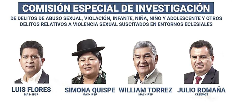 SEGUIMIENTO. Los senadores miembros de la comisión especial que invesigará las denuncias de pederastia.