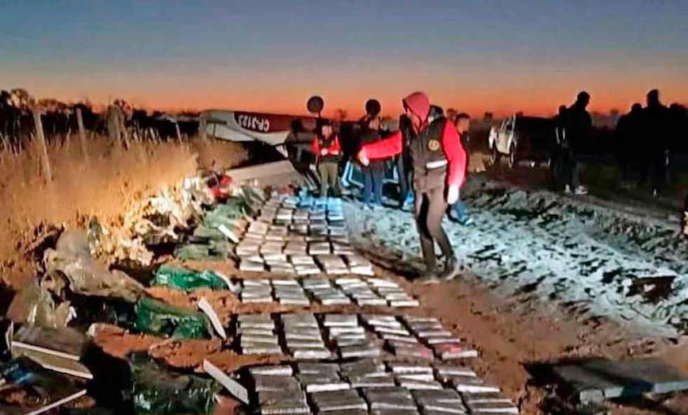 La droga encontrada en una avioneta boliviana que cayó en Argentina.