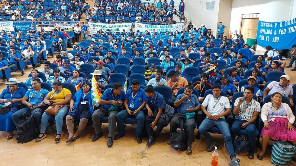 El congreso ordinario de la Federación Especial de Trabajadores Campesinos del Trópico de Cochabamba.