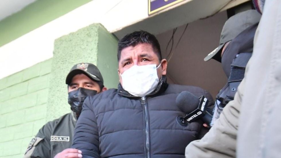 El exministro Juan Santos Cruz cuando fue detenido por el caso Coimas millonarias.