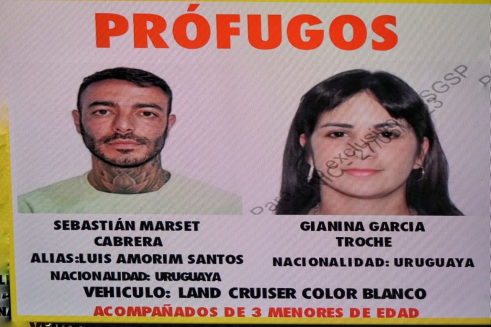 La imagen que compartió la Policía en la búsqueda del narcotraficante Sebastián Marset.
