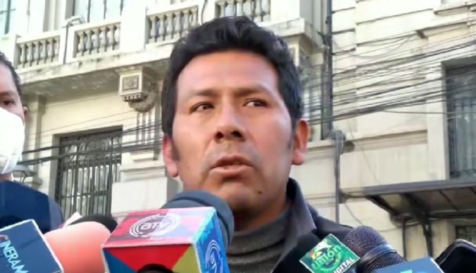 El dirigente de la Confederación Sindical Única de Trabajadores Campesinos de Bolivia (Csutcb) Humberto Claros.