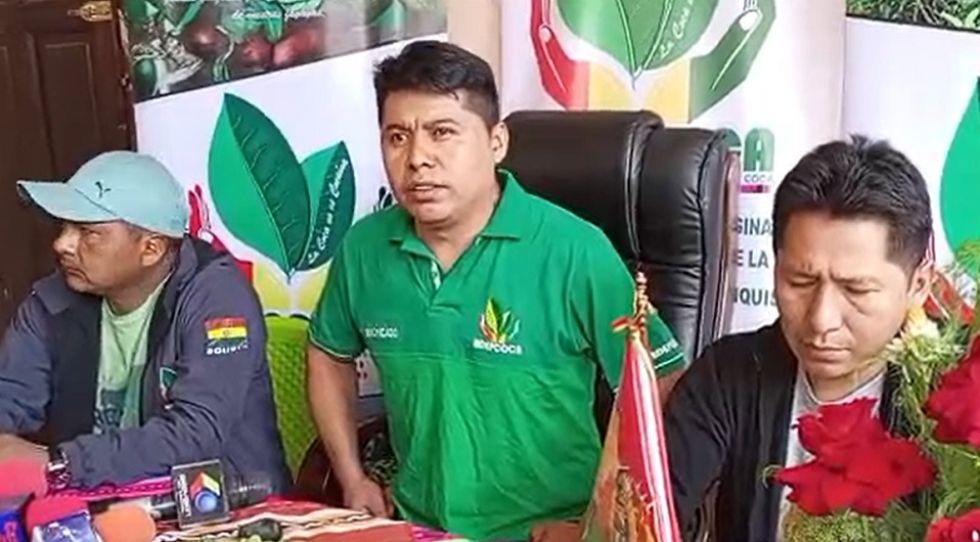 El presidente electo de la Asociación Departamental de Productores de Coca (Adepcoca), Freddy Machicado.