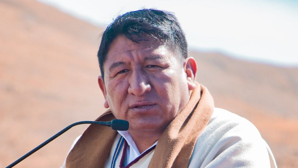 El gobernador de Potosí, Jhonny Mamani. 