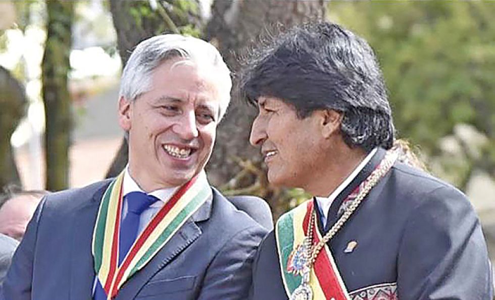 ALIADOS. García Linera y Evo cuando gobernaban el país.