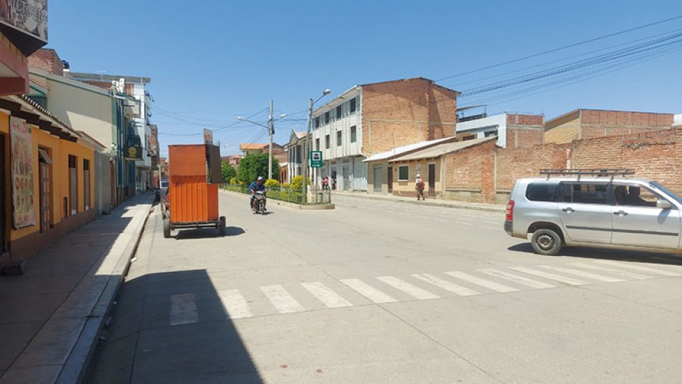 COCHABAMBA. Así lucía la avenida principal del centro poblado de Aiquile tras el sismo.