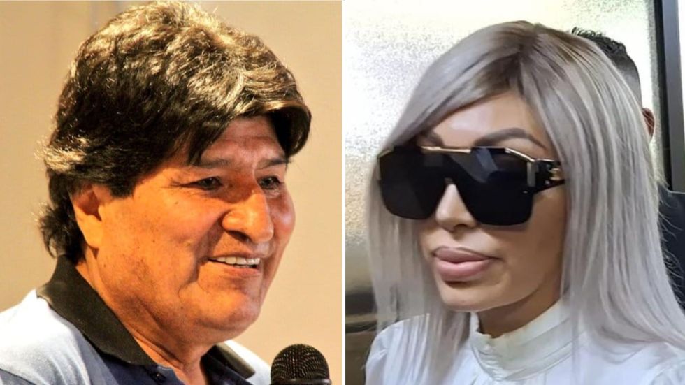 El expresidente Evo Morales evitó hablar de su expareja Gabriela Zapata.