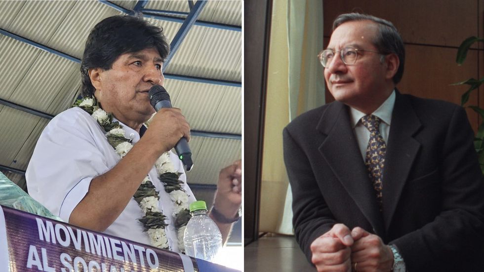 Evo Morales (i) tildó hace algunos años a Manuel Rocha de jefe de campaña del MAS.