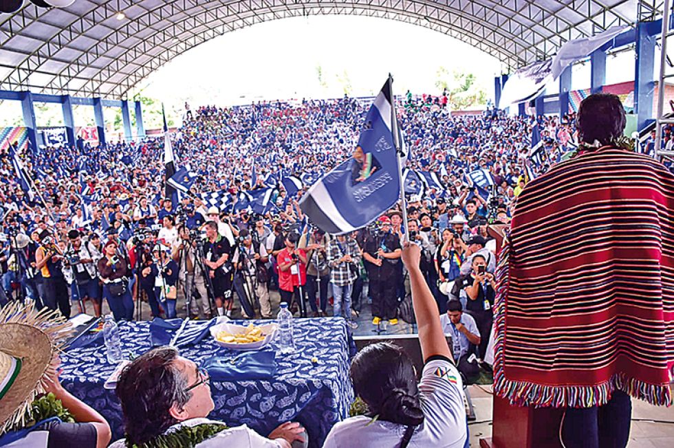 MAS. Una imagen de archivo del Congreso que organizó el “evismo” en la localidad de Lauca Ñ.