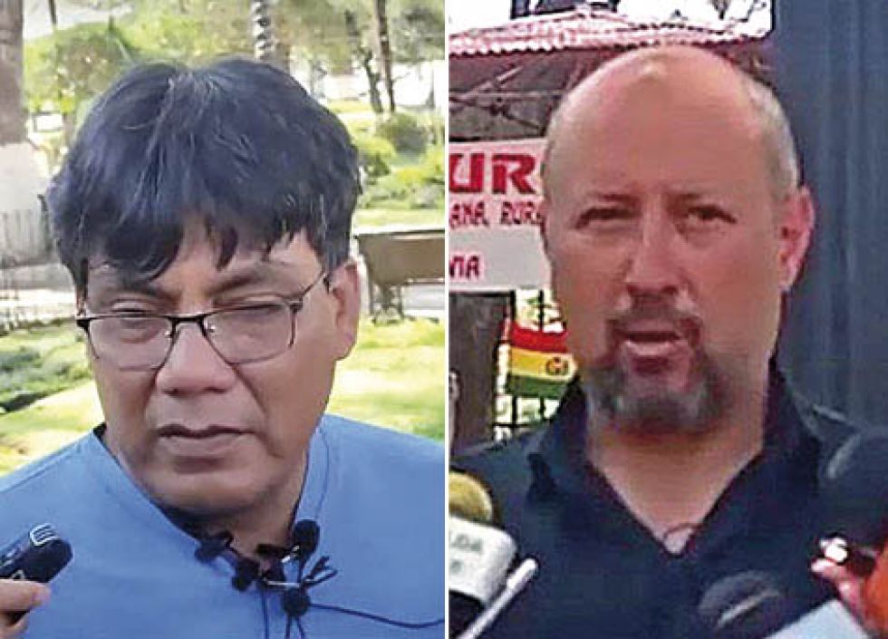 DISPUTA. El diputado Héctor Arce (i) y el secretario de Planificación de la Alcaldía, Felipe Jerez.