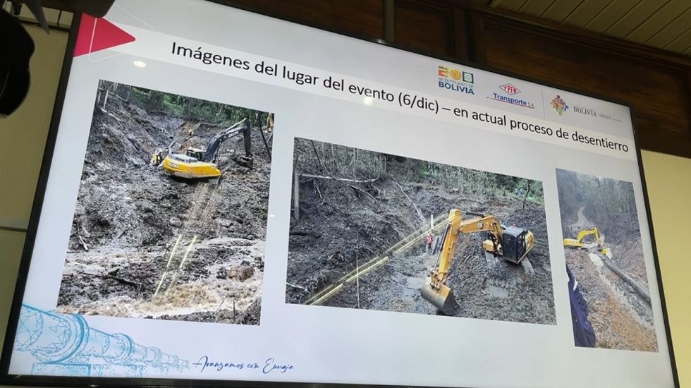 El Ministerio de Hidrocarburos informó sobre los trabajos que se realizan en el lugar del incidente.