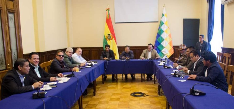 La reunión en la Vicepresidencia del Estado, en La Paz 