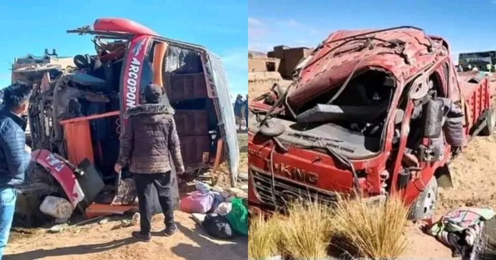 Choque entre bus y camión deja 3 muertos y 29 heridos en la ruta La Paz ...