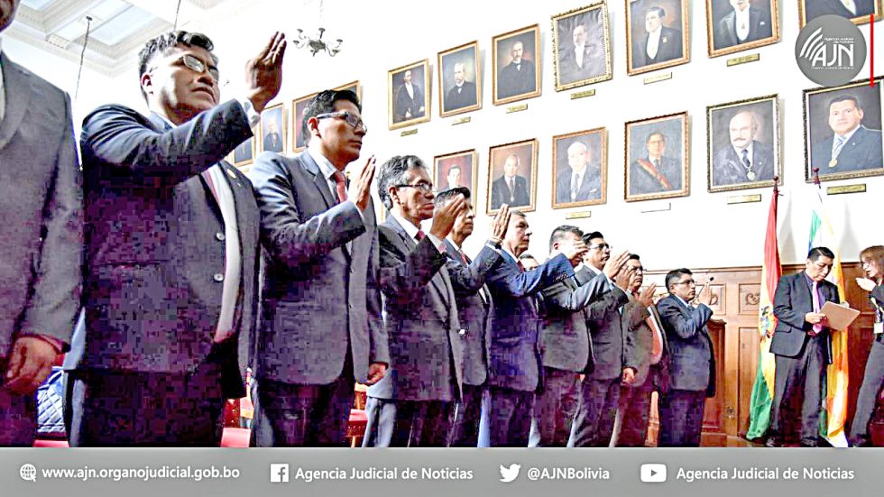 ACTO. Los vocales ordinarios fueron posesionados el 17 de enero en el Salón de Retratos del TSJ.