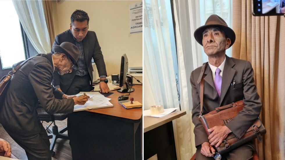 El abogado paceño José Romero Sandoval, de 64 años, en la Asamblea Legislativa.