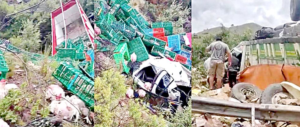 Tres muertos y dos heridos deja choque de camiones