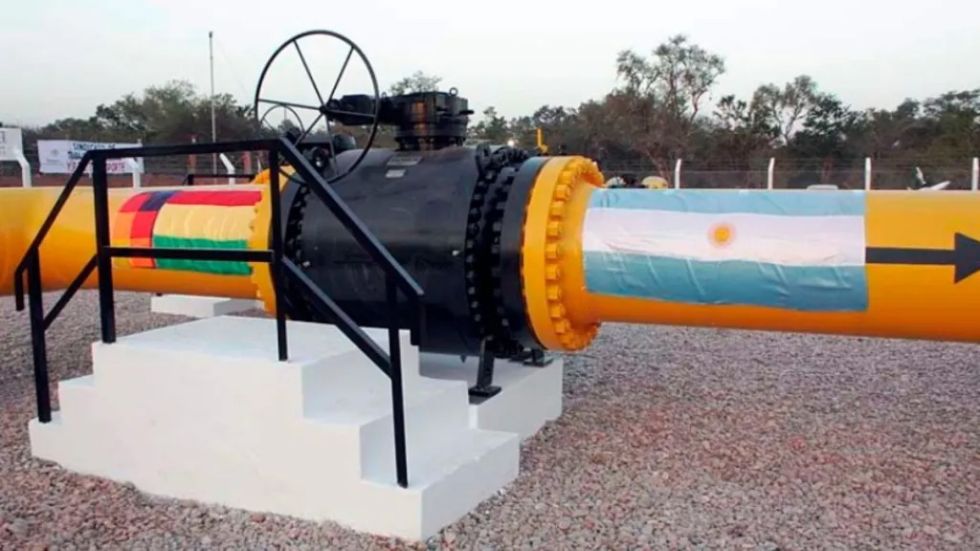 El gasoducto que transporta el gas boliviano a Argentina.