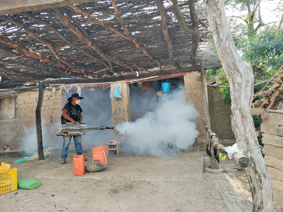 FUMIGACIÓN. La lucha contra el mosquito transmisor del dengue en el Distrito 7 de Sucre.
