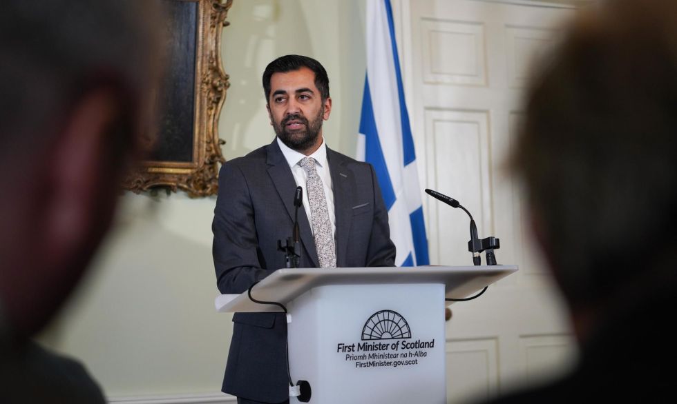 Humza Yousaf, ministro principal de Escocia, al comunicar su decisión.