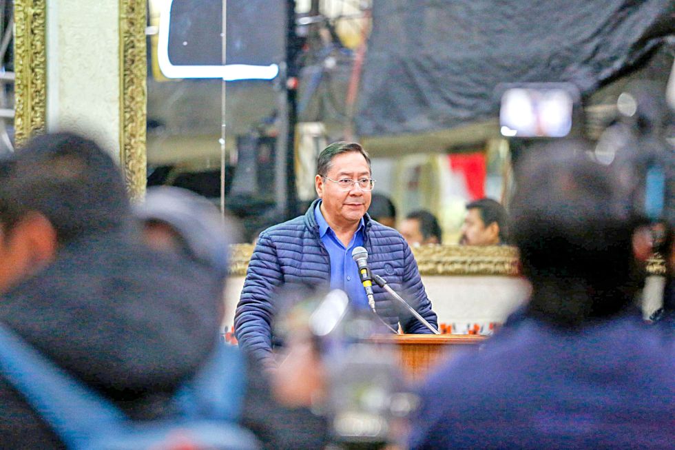 PRONUNCIAMIENTO. El presidente Luis Arce se refirió al tema en La Paz.
