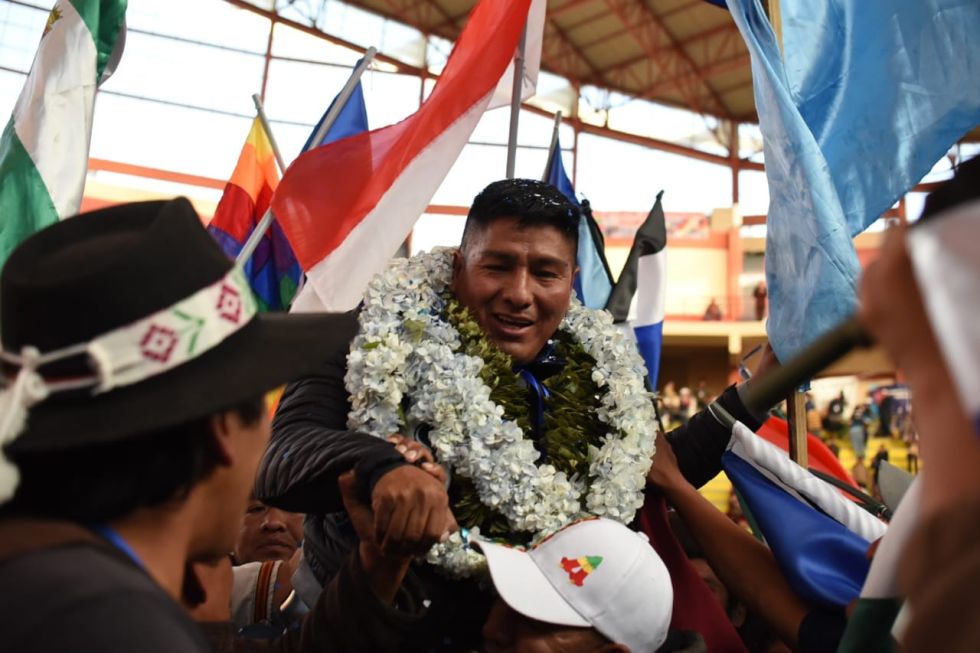 El nuevo presidente del MAS, Grover García