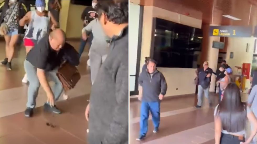 El exministro Carlos Romero fue increpado en el aeropuerto de Cochabamba.