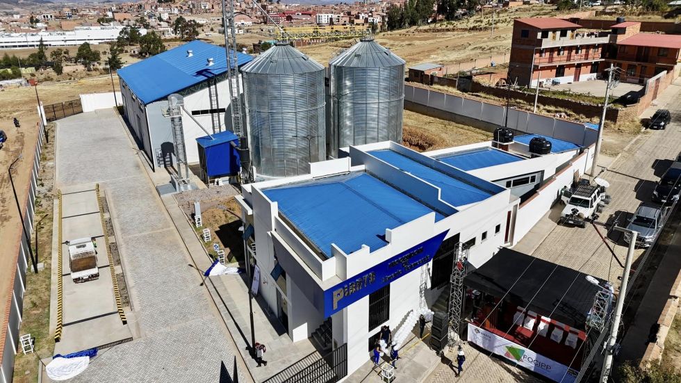 La planta procesadora de alimentos balanceados en la zona de Lajastambo, en Sucre.