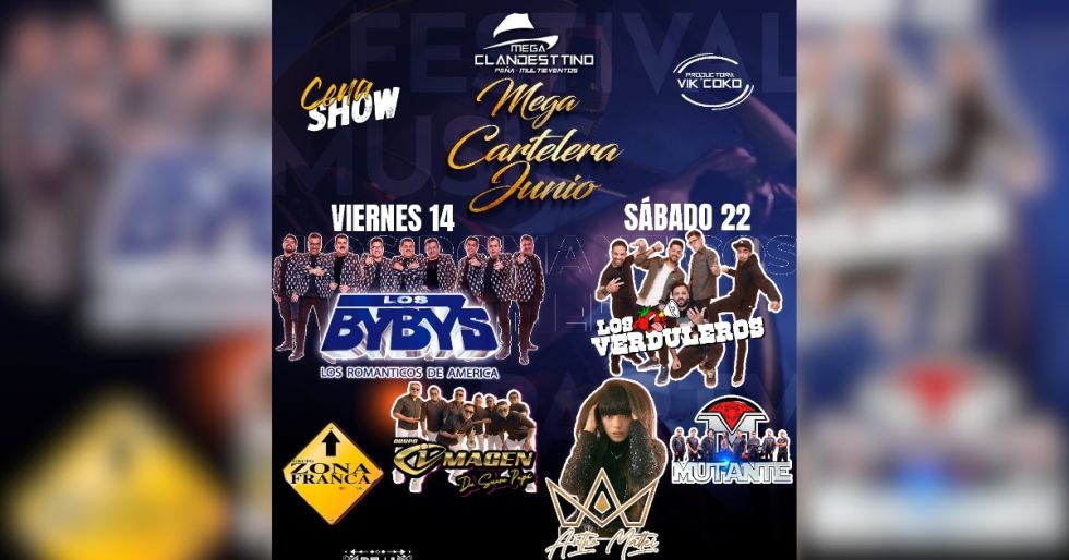 Lla cartelera de junio de Mega Clandesttino.