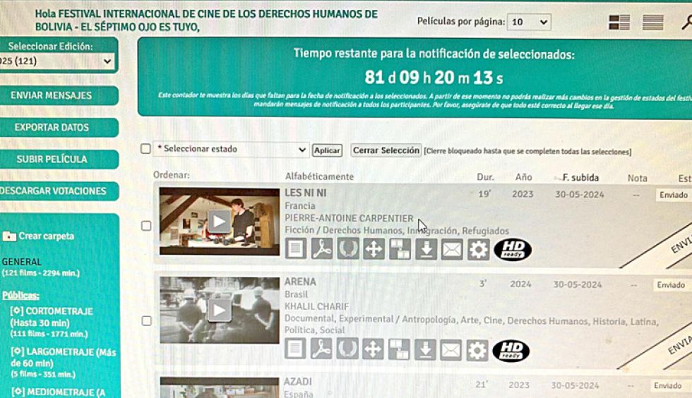235 películas postulan para Bienal en Sucre