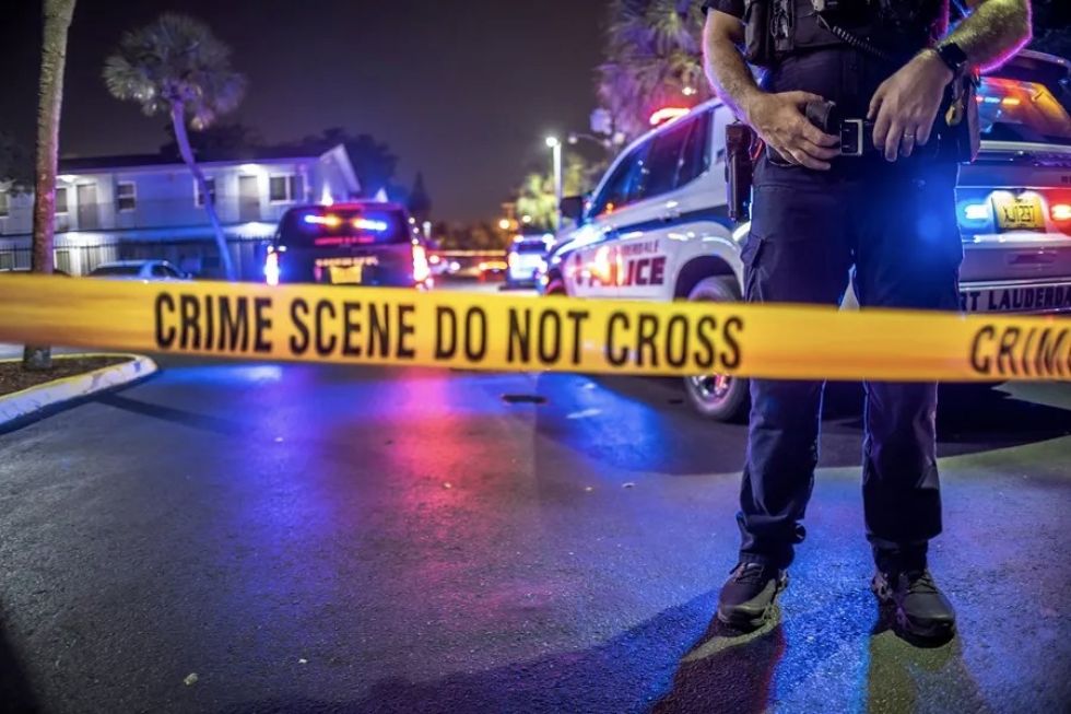 Vista de varios policías en una escena del crimen en Estados Unidos, en una fotografía de archivo. 