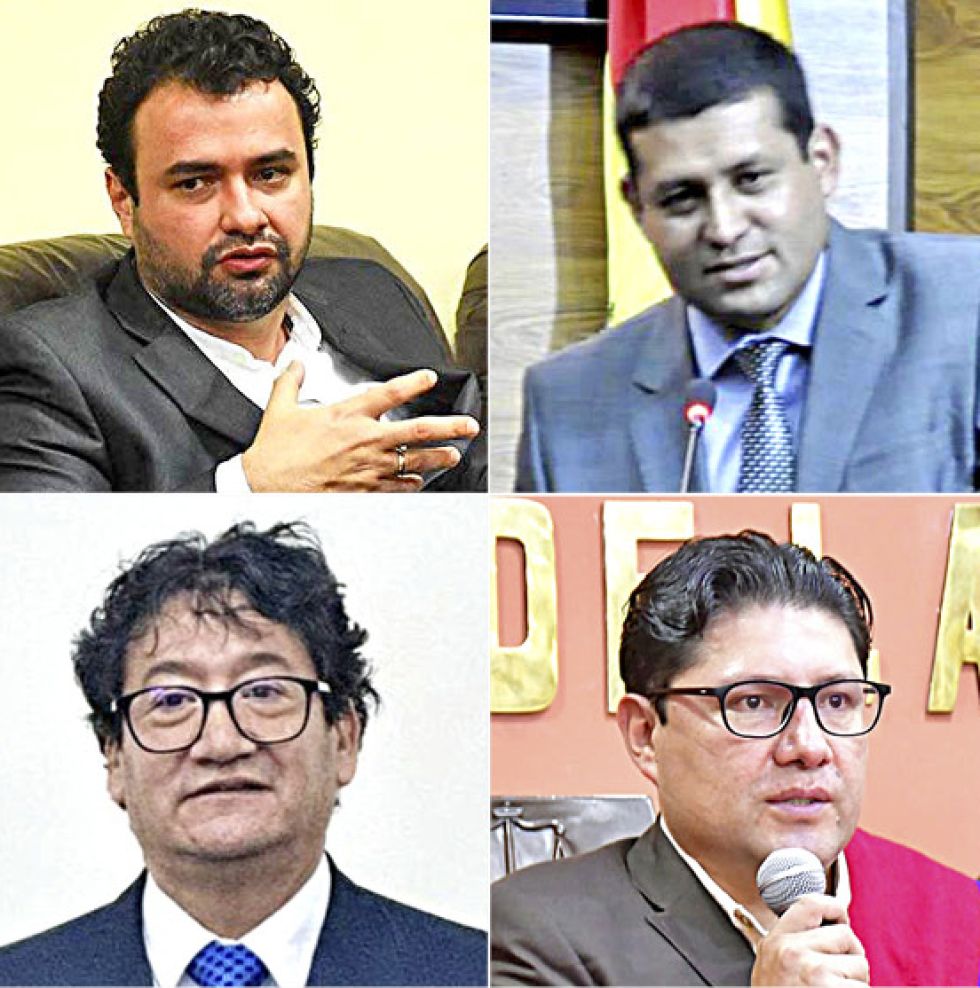 HABILITADOS. Arriba, Olvis Egüez e Yván Espada. Abajo, Juan Carlos Berrios y Marvin Molina.