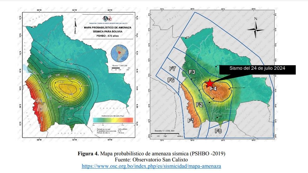 El sismo del pasado miércoles fue localizado en la zona central de Bolivia.